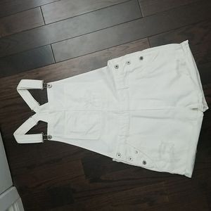 H&M White Overall Shorts